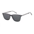Fred - Square Gray Clip On Sunglasses for Men & Women